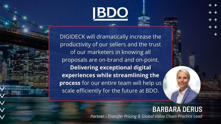 Bdo Stands Out + Streamlines Processes With Digideck